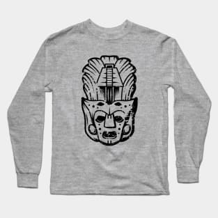 Aztec mask face #5 Long Sleeve T-Shirt